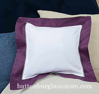 Pillow Sham Cover.26x26 Square.White with Apple Butter color. - Click Image to Close